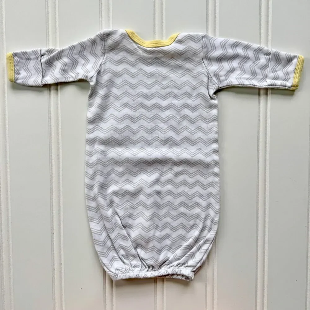 Set of 3 Luvable Friends Cotton Baby Sleeper Gowns | 0-6 Months Unisex